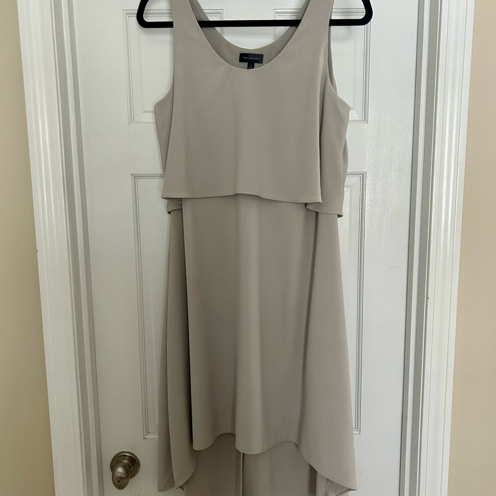 “The Limited” gray, 2 tier, high low dress, size small, circa 2014
